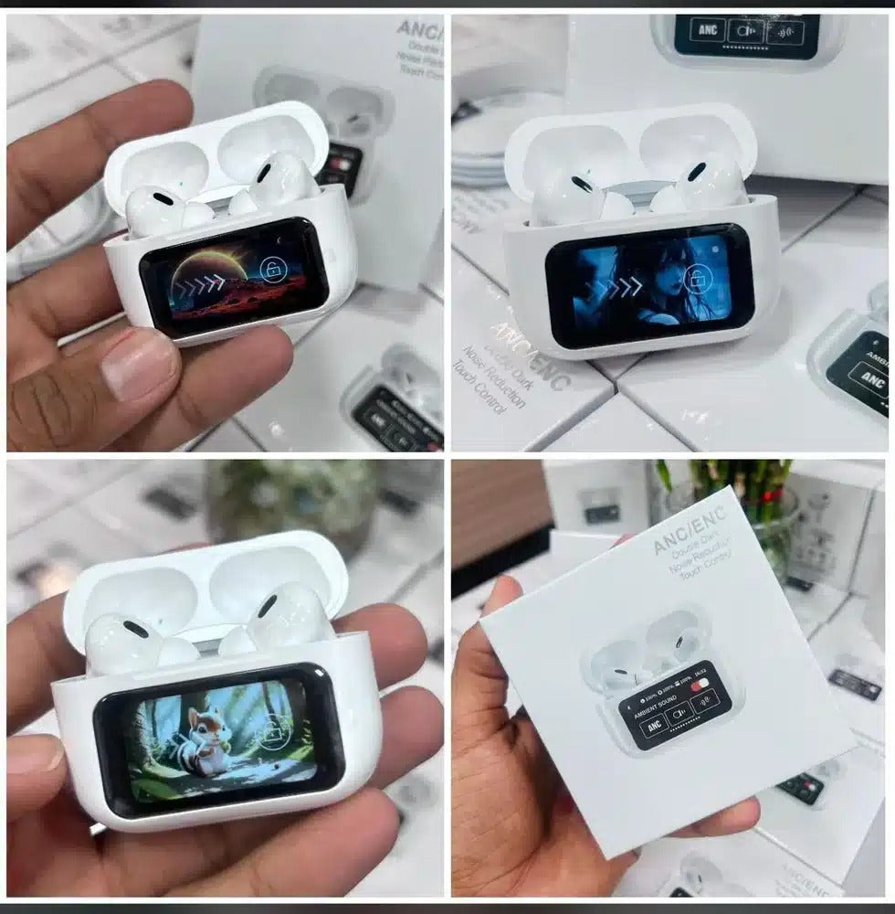 A9 Pro 2 Earbuds With LCD Tablet Airpods Pro 2 With LCD Touchscreen Display Bluetooth 5.3 For Ios And Android